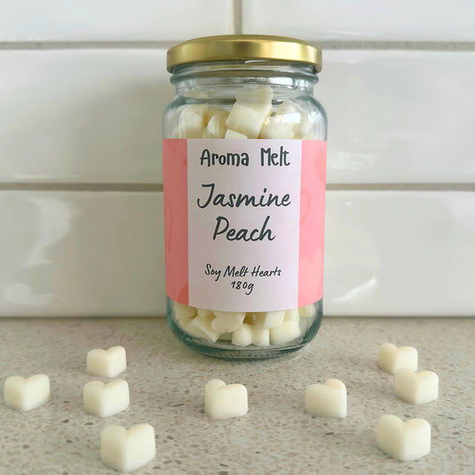 love heart soy wax melts sold in a jar