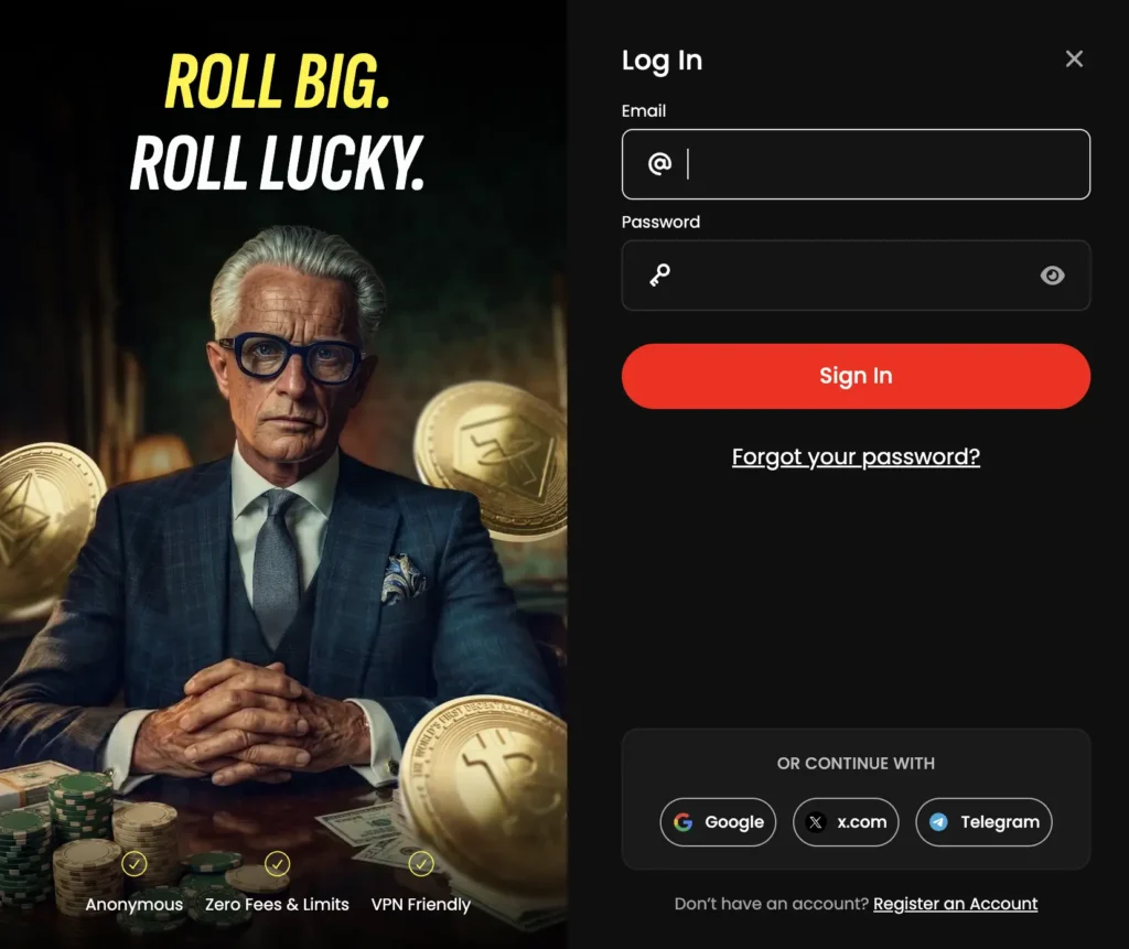 LuckyRollers Login